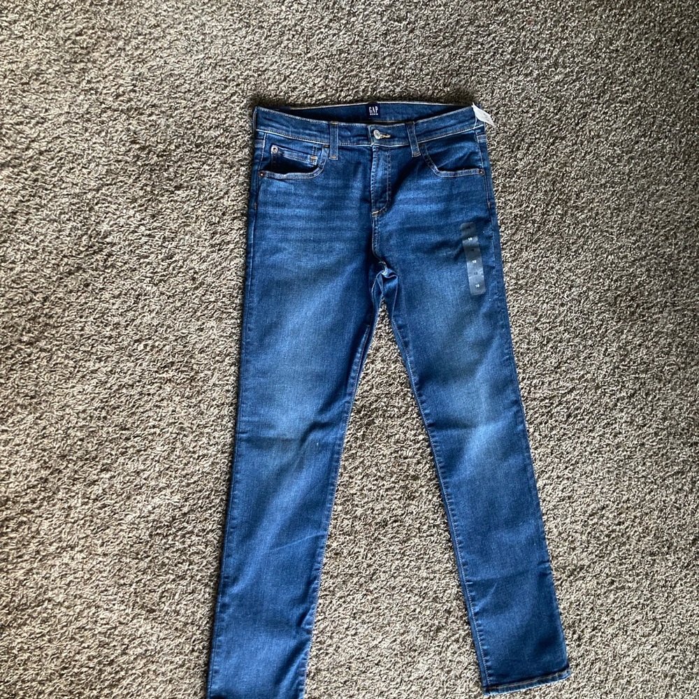 GAP Dark Blue Denim with Silver Button